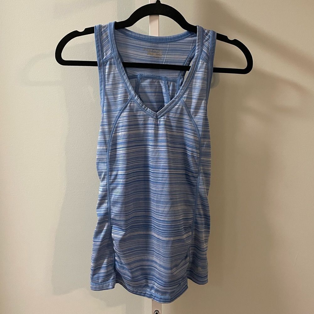 Head Blue Athletic Sleeveless Top with Zippered Pocket